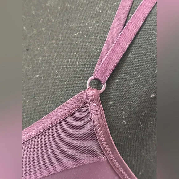 Victoria’s Secret Eggplant Bodysuit with sheer panels along the sides, 34C - Picture 6 of 14